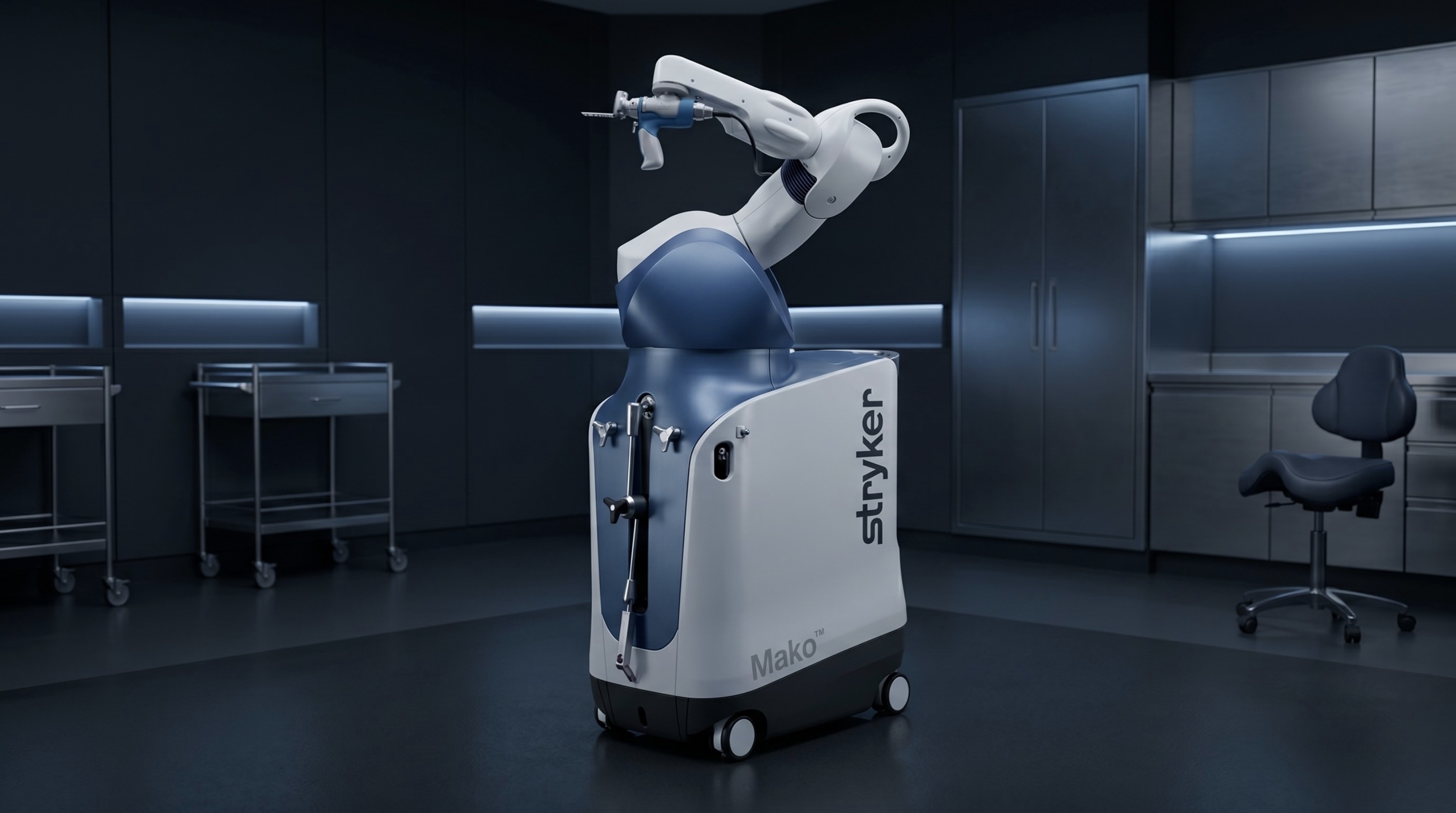 The Mako robotic-arm system used by Mr Kumar for robotic surgery