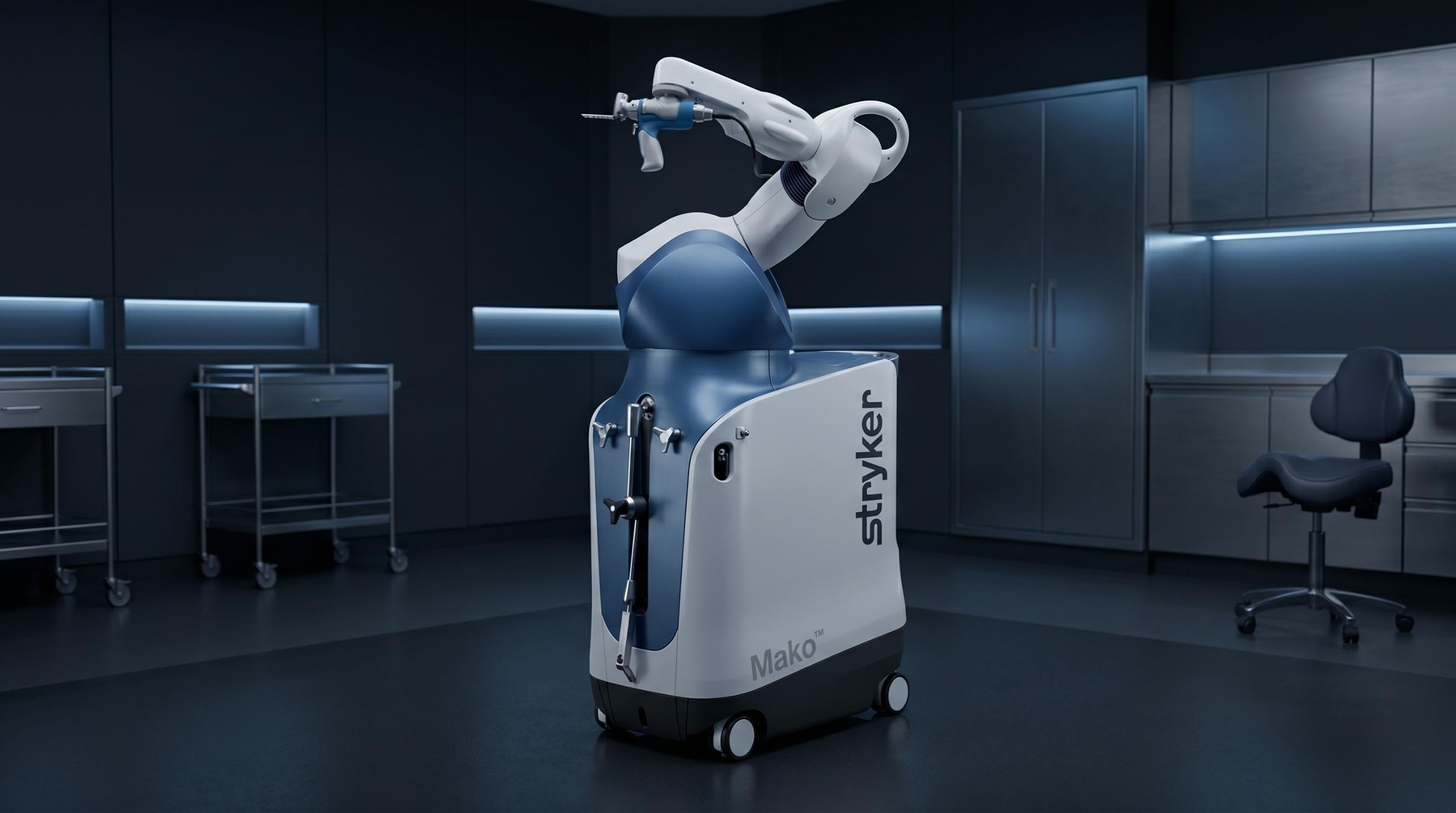 Robotic surgical system used by Mr Kumar for hip replacement